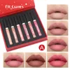 Matte lippenstiftset 6 kleurhydraterende lipgloss voor vrouwen professionele make -up glanzende lippen glanzen