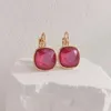 Stud -oorbellen vierkante boucle d'Oreille gemaakt met Oostenrijkse kristal voor vrouwen bruiloft sieraden mode piercing oorschevering meisjes bijoux cadeau