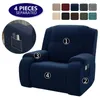 Housses de chaise 4 pièces Jacquard fauteuil housse de canapé élastique inclinable housse pour salon tout compris Massage canapé Funda Relax