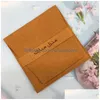 Jewelry Pouches Bags Pouches 50Pcs Custom Deboss Printed Logo Luxury Envelope Style Microfiber For Earrings Necklaces Packaging Wit Dhrm6