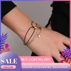 Charm Bracelets Youvanic Punk Cute Small Gold Lock Bracelet For Women Rope Chain Link Couple Bangles Fashion Jewelry Gifts 0266