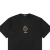 Duyou Qixi Crest T-shirt oversized t-shirt met vintage jersey wassen letters 100% katoenen t-shirt mannen casuals basic t-shirts vrouwen kwaliteit klassieke tops dy8766