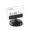 Doppia clip in plastica trasparente nera trasparente regolabile Pop Desk Sign Price Tag Display Holder Wedding Table Name Card Holder