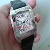 Factory Supplier 100 XL Stainless Steel quartz Chronograph W20091X7 Men's Date WristWatches Leather Strap White264y