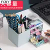 Porte-stylo pour accessoires de bureau de grande capacité avec deux tiroirs. Boîte de rangement pour crayons, organiseur de bureau, papeterie scolaire et de bureau