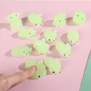 50pcs/lot Glow Mochi Squishy Toys Squeeze Cute Antistress Squish Soft Mini Animals Luminous in the Dark Kids Toys for Children 1241