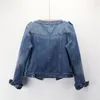 여자 자켓 스프링 팜메 데님 재킷 한국 라이트 블루 여성 짧은 빈티지 청바지 코트 긴 소매 캐주얼 옷 여성 6xL g1204