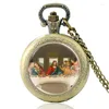 Pocket Watches Classic Christian The Last Supper Design Glass Cabochon Quartz Watch Vintage Men Women Pendant Necklace Chain Clock