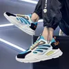 2022 nouveau été respirant chaussures en maille hommes sport tendance décontracté marche baskets déodorant volant tissé confort noir vert jeunesse paresseux