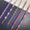 Link Bracelets 12pcs/ Dozen Brand Design Fashion Heavy Industry Color Zircon Bracelet Real Gold Plating Colorful Rose