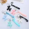 Keychains Creative Korean Cute Balloon Puppy Keychain For Women Sweet Colorful Fashion Bag Car Key Jewelry Pendant Gift Wholesale