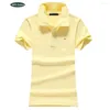 Kobiet Polos Summer Damskie Bawełniane krótkie koszulę polo Casual Lapel Ladies Logo Slim T-Shirt TEE TOP