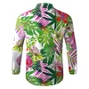 Men's Casual Shirts Fashion Men Shirt Tropical Floral Printing Lapel 2022 Long Sleeve Streetwear Camisa Masculina Button Blouse Leisure Tops