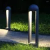 Style Waterproof Lawn Bollards Light Modern Aluminum PillarLight Outdoor Courtyard Garden Landscape Post Lamp