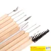 11pcs hout werkgereedschap klei beeldhouwen set was hout snijgereedschap aardewerk shapers polymeer modellering handgereedschap