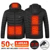 Männer Unten Männer Winter Warme Beheizte Jacken Oberbekleidung Ski Jacke Jagd Kleidung Wandern Mantel USB Elektrische Weste Motorrad 4XL