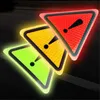 Triangle Exclamation Mark Reflective Warning Sign Car Sticker Night Driving Safety sticker for Anti-Collision