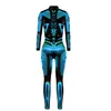 3D printing mechanical robot tights cosplay stage Theme Costume for Women's jumpsuit purple blue