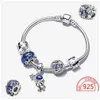 Charm Bracelets 925 Pandoras Sterling Sier Theme Ensesest Bracelet Set Astronaut Pendant Galaxy Visit Womens Jewelry Romantic Birthd Dhfjm