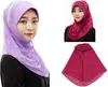 Vêtements ethniques Abaya Turban Robe musulmane arabe Hijab Foulard d'été Malaisie Jacquard Turbante Bandeau pratique Foulard de couleur unie