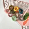 Hair Rubber Bands 10Color Frosted Telephone Wire Scrunchies Headband For Ladies Drop Delivery Jewelry Hairjewelry Dhtxv