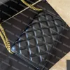 Becky Rhombus axelväskor Designer Womens Cross Body Messenger Bag Chains Flap Clutch Purse Woman Luxury Crossbody Handväskor S Purses