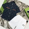 Baby kinderkleding ontwerper jongens geruite shirt sets meisjes geruite jurk met capuchon mode kleding past kinderen zomer pak met korte mouwen