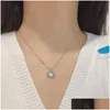 Ketens niche sieraden voor vrouwen vintage opal firefly ketting oorbellen elegante charme sleutelbeen keten Harajuku accessorioSschains d dhchj