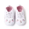 Baby First Walker Girl Shoes White Lace Floral Embroidered Soft Prewalker Walking Toddler Kids Shoes