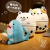 Poupées en peluche ours blanc requin chat en peluche Animal en peluche oreiller tasse thé au lait Boba peluche poupée cadeaux d'anniversaire