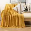 Blankets Nordic Sofa Blanket El Bed Towel Flag Small Air Conditioning Nap Knitted