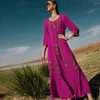 Ropa étnica Vestido de fiesta de diamantes de imitación marroquí Mujeres Vestido largo musulmán Dubai Turquía Medio Oriente Árabe Abaya Islámico Jalabiya Caftan Ramadán