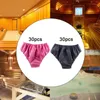 Bragas de mujer, 30 piezas, ropa interior de una sola vez, cintura elástica transpirable, calzoncillos gruesos elásticos para El Travel Salon SPA