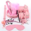 Articles de beauté Cuir Nylon Menottes Fouet Bouche Gag Bondage BDSM Kits Sexy Jouets Pour Femmes Adultes Jeux Produits Exotiques