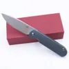 Smke Knives Custom Shamwari Передний флиппер складной нож 3,5 "D2 Blade Blue Anodized Titanium Harder Tactical Tactical Pocket Knife Outdoor Tools