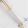 Bollpoint pennor 15 färg Big Diamond Pen Crystal Gem Metal Ballpen Advertising Presentanpassad logotyp Fashion School Office Stationery JY06 DHHNL