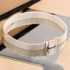 925 Sterling Silver Reflexions Mesh Bracelet Past voor Europese Pandora -armbanden Charms and Beads