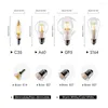 Ljuslampa E14 Vintage C35 Filament Light E27 LED Edison Globe Lamp 220V A60 Glass 2W 4W 6W 8W Dimble