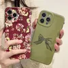 Cas de téléphone de concepteur de luxe Cases de téléphones à choc classiques pour iPhone 14 11 12 13 Pro Max 14Plus Bowknot Flowers Shell