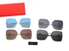 Lunettes de soleil de styliste pour hommes et femmes, polarisées, couleur progressive, sans cadre, grand cadre, visage fin, à la mode, 1D23