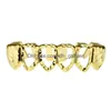 Grillz Dental Grills New Gold Sier Hollow Open Dlampnd Cut 6 зубов верхний нижний нижний крышка Hiphop Grillz Set Party Jewelry 53 Dhgarden Dhddf