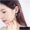 Hoop Huggie Earrings Womens Fashion Luxury Shiny Crystal With Round Pendants Classic Earring Hoops Hies Love Always Jewelry Drop De Dhbzf