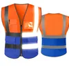 Reflecterend Vest HI Zichtbaarheid Reflecterend Veiligheid Vest met strips en 5 zakken Constructiewerk Uniform ANSI Klasse 2 Standaard