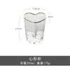 Dinnerware Sets Glass Heart Gold Plate Tableware Set Vintage Salad Fruit Kitchen Decoration Dishes Soup Cake Bowl Cutlery