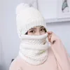 Hüte Schals Sets Marke Winter Gestrickte Mützen Frauen Verdicken Warme Beanie Skullies Hut Weibliche Stricken Bonnet Caps Outdoor