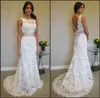 Sheath Wedding Dress High Neck Mermaid Lace Plus Size Wedding Dresses With Sash vestidos de festa curto e elegante para casamento