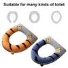 Toilet Seat Covers Great Easy Installation Waterproof In The Back Cartoon Embroidery Summer Winter Pad Closestool Warmer For El