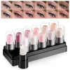 Oogschaduw 12 kleuren glitter gradi￫nt oogschaduw stick pen make -up set waterdichte glans roze rokerige make -up cosmetica