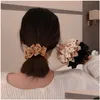 ヘアラバーバンド秋と冬の女性のぬいぐるみ折りたたがった高弾性シンプルな汎用性の高いタオルバンドはヘッドドレスドロップdhc8lを傷つけない