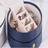 Jewelry Pouches Round Portable Organizer Princess European Style Korean Mini Small Luxury Simple Earring Storage Box 2022